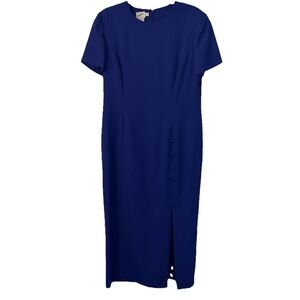 Jacqueline Ferrar~size 12~Long Formal Dress Blue